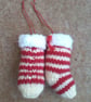 Pairs of Hand knitted stockings, Christmas Stockings,Stripy stockings, Stockings - Image 2