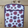 Retro 1970 s Purple Flower Peg Bag