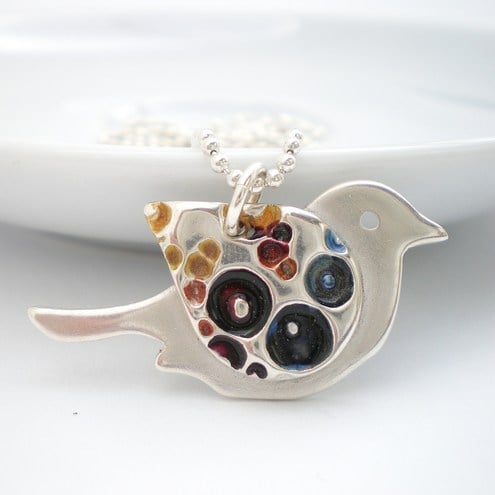 Silver Bird with Spotty Wing