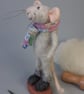 Needle Felted Cosy Grey Mouse - Woollen Decoration  - Image 2