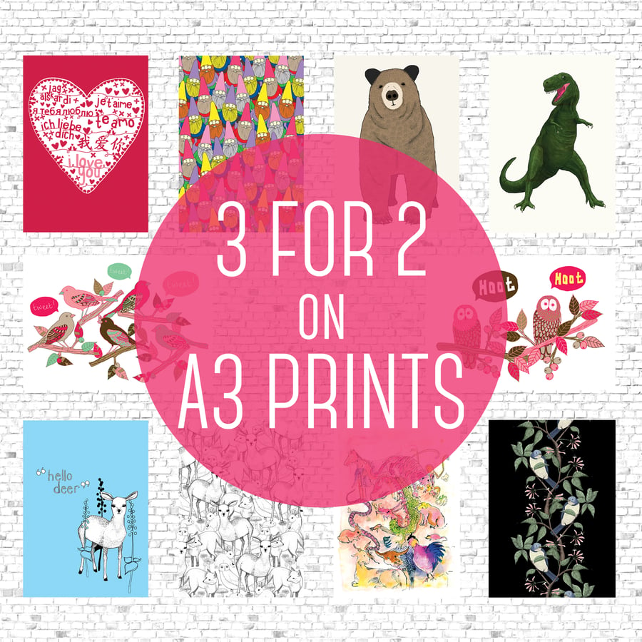 Offer! 3 for 2 on A3 Heavy Weight Prints