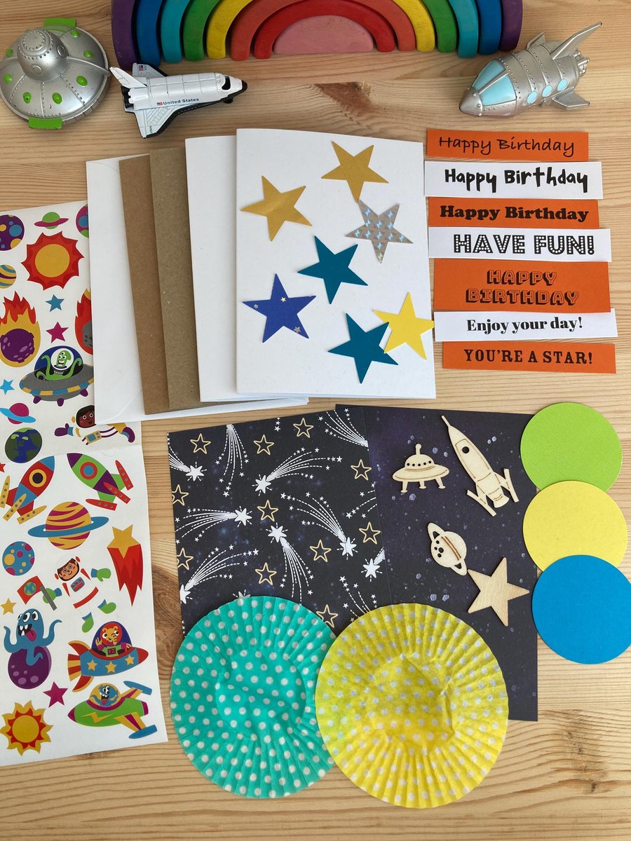 Kids Card Making Kit - Space Craft Kit
