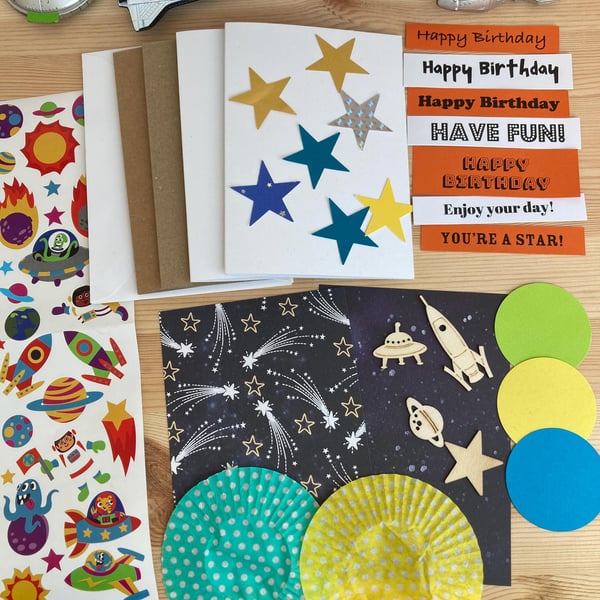 Kids Card Making Kit - Space Craft Kit