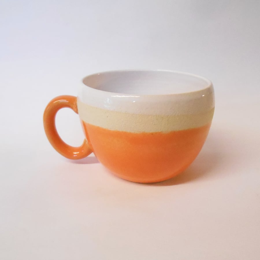 Mug Huggable Bright Orange Ceramic