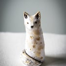 Small Arctic Fox Sculpture