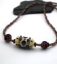lampwork glass purple dots necklace - Image 2