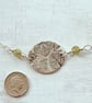 Botanical silver pendant with leaf design. - Image 3
