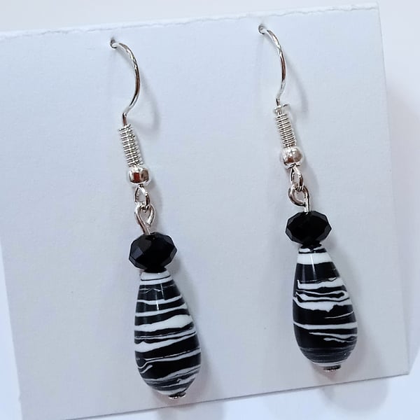 Striped Agate Earrings (5) - UK Free Post