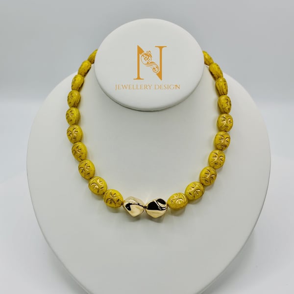 Tribal Faces Statement Necklace