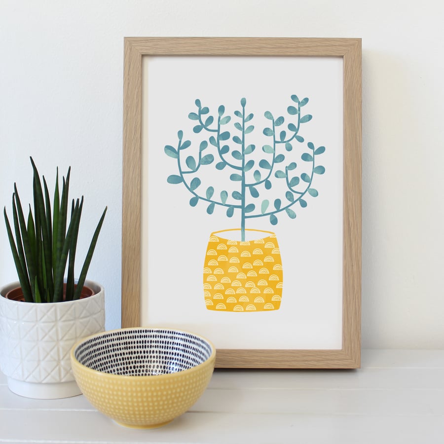 Potted Tree A4 Art Print