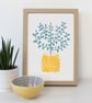 Potted Tree A4 Art Print - Image 1