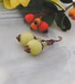 Green jade & crystal copper earrings - Image 2