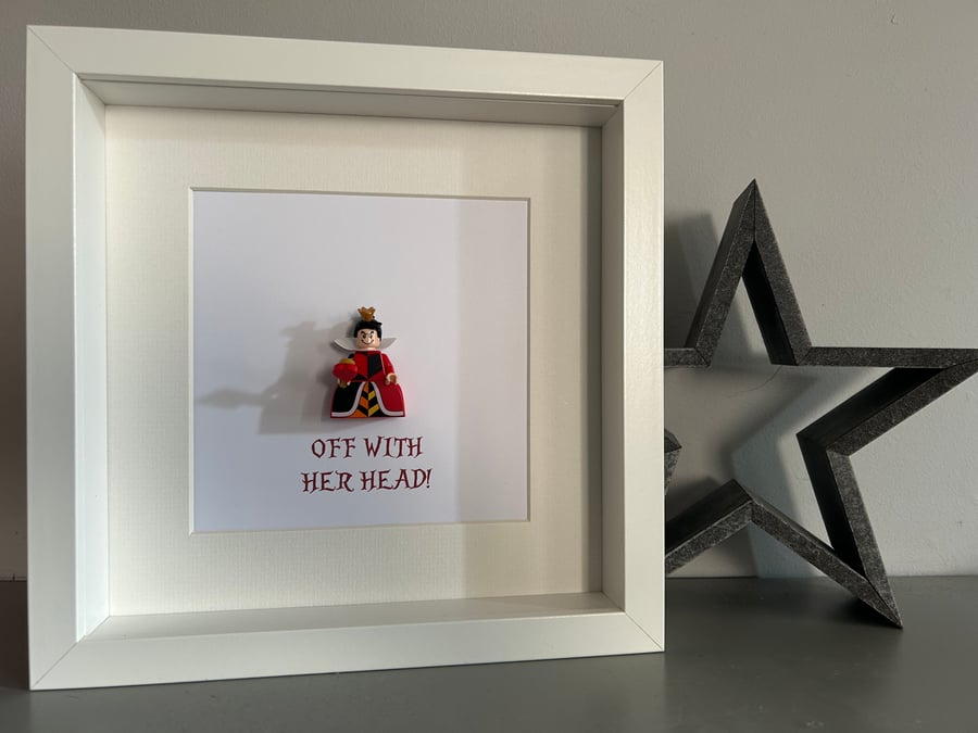 QUEEN OF HEARTS - Framed Lego minifigure 