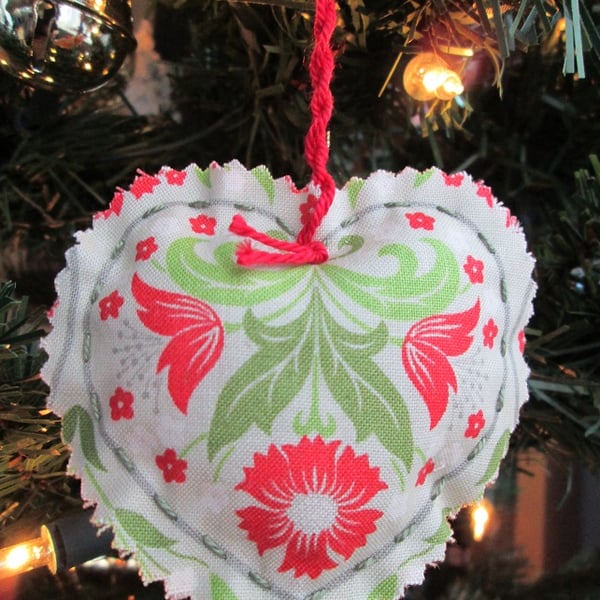 Trio of Scandi Fabric Hearts