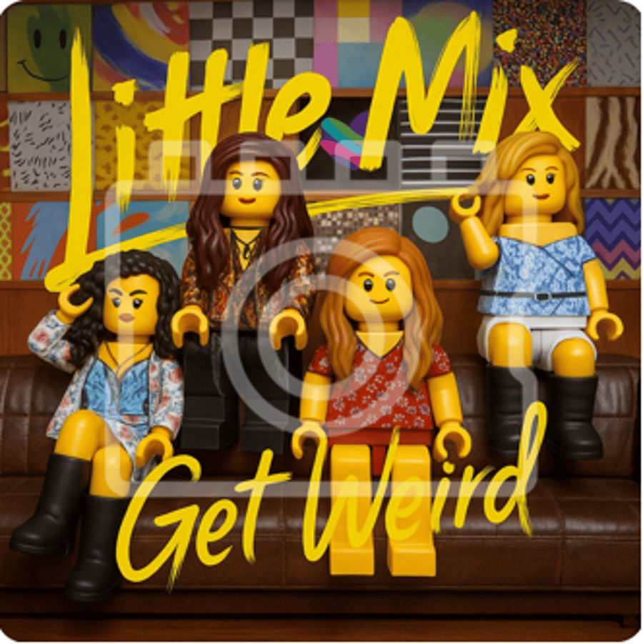 LEGO-Inspired Little Mix – Get Weird 5x5" Print (Mounted for 9x9" Frame)
