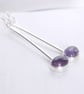 Long dangle amethyst earrings - Image 2