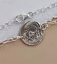 Pig Engraved Sterling Silver Coin Bracelet - Image 3