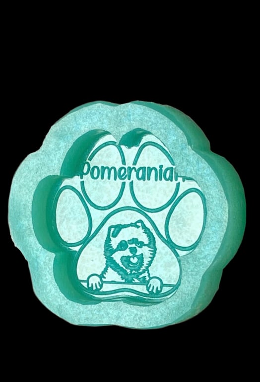 Pomeranian paw silicone mould 