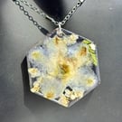  Real Pansy Pressed Flower Resin Necklace