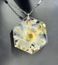  Real Pansy Pressed Flower Resin Necklace