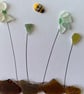 Cornwall sea glass spring garden design greeting card  - Image 3
