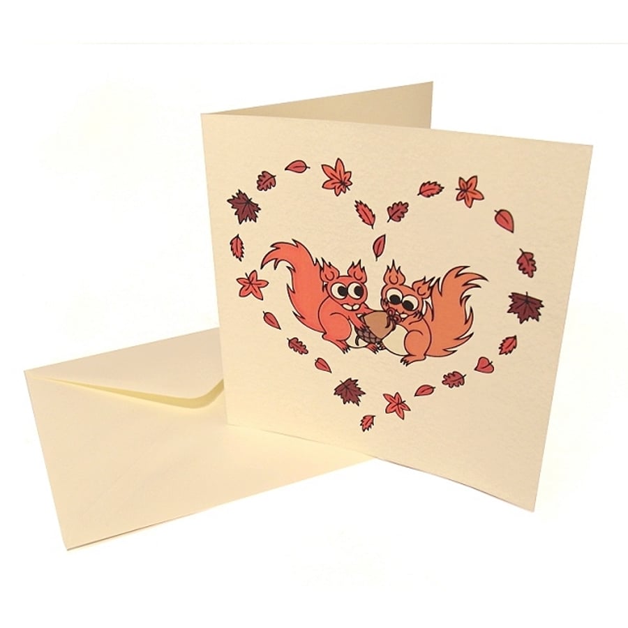 Squirrel Card - love or valentine's card (Clearance)