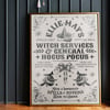 Personalised Witch Art Print - Magical Vintage Gift for Her