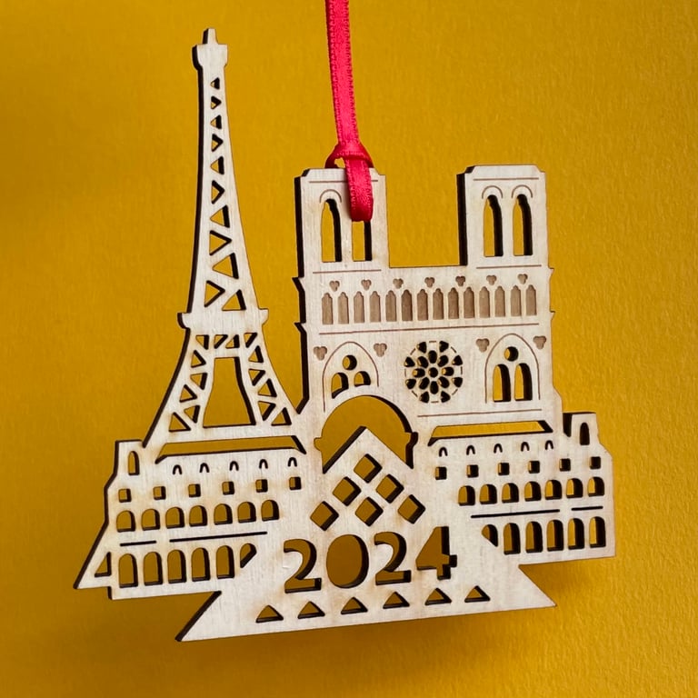 Small wooden 2024 Paris decoration 
