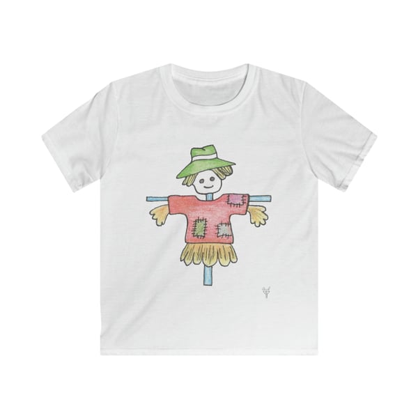 Scarecrow Farmyard Kids Softstyle Tee by Bikabunny