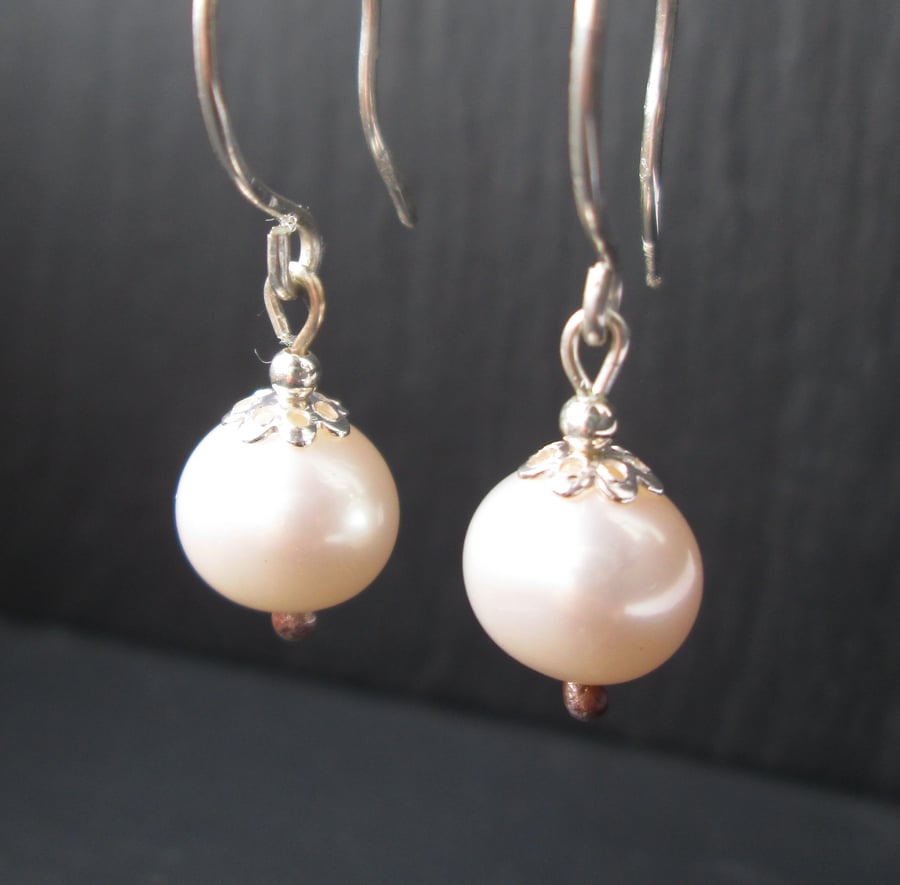 Bridal Earrings - Ivory Pearl Earrings - Wedding Jewellery