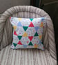 Patchwork cushion cover in 1980's Laura Ashley "Floribunda" and bright colours,  - Image 4