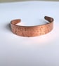 Copper Hand Stamped Flower Cuff  - Image 1
