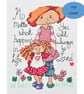 Mother and child cross stitch quote design Instant digital Download PDF 