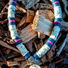 "Happy Traveller" - Stretchy polymer clay bracelet with laughing Buddha charm