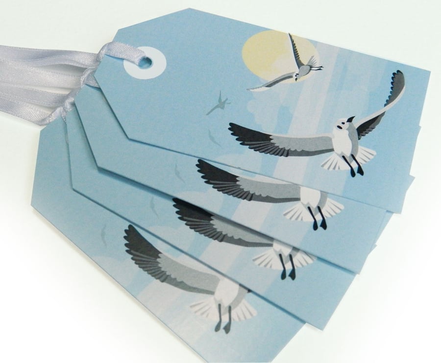 Flying Seagull Gift Tags
