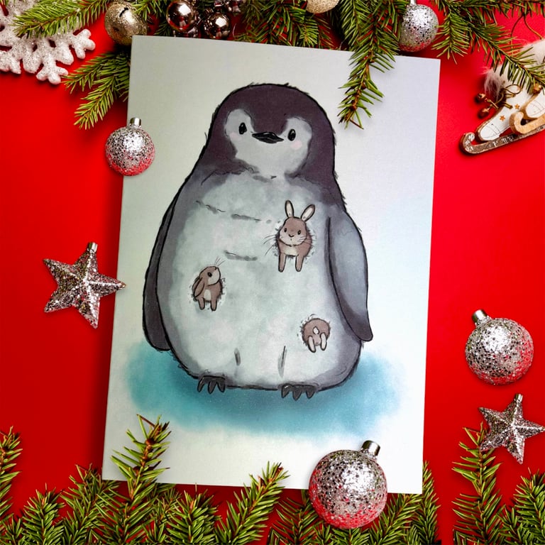 Christmas bunny cards 2025