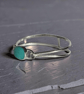 Amazonite Torque Bangle In Ethical Sterling Silver  - Image 5
