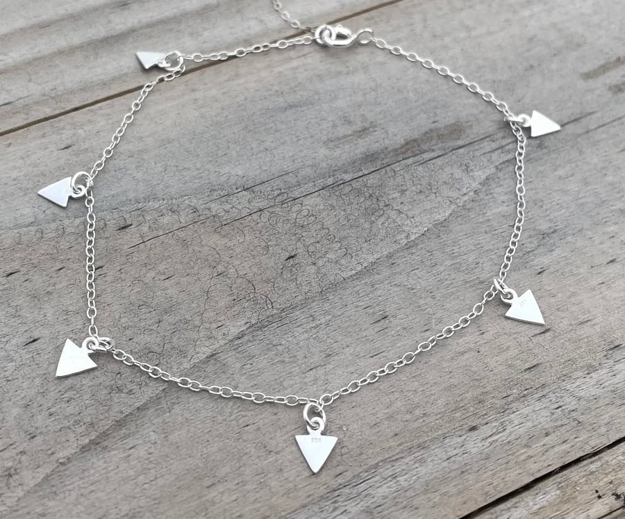 Sterling Silver Triangle Bracelet 