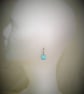 Simple Tiny Square Mint Drop Earrings - Image 5
