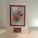 Anniversary card,  Rose Bouquet 