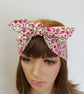 Summer hair scarf self tie headband cotton hair bandanna swing pin up - Image 1