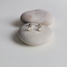 Hammered Round Stud Earrings, Recycled Sterling Silver Circles