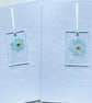 Dandelion card - fused glass embossed keepsake card - Image 3