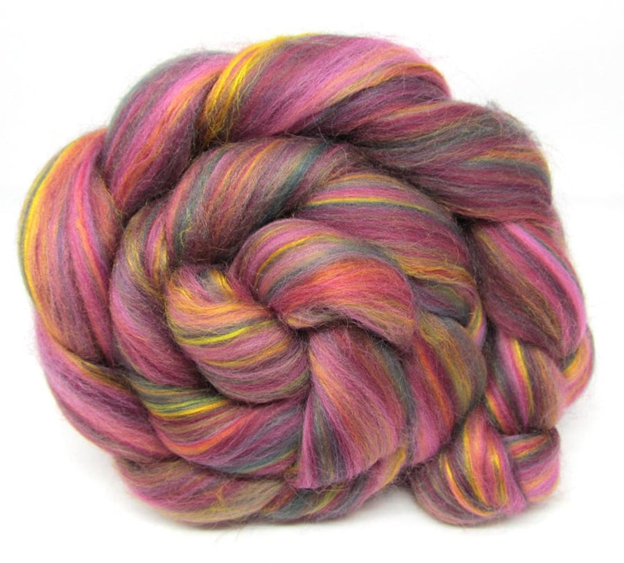 Merino Wool & Bamboo - Cimbidium - Combed wool Top for spinning yarn and felting