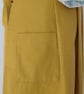 Potters apron, canvas pleated pinafore, split leg, 3 pockets. Ochre No14:2 - Image 5