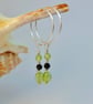 925 Silver Hoop & Gemstone Earrings, Anniversary, August Birthstone Gift For Leo - Image 3