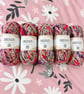 Dejavu Multicoloured Yarn Bundle 600g Red Purple Green Cream Knitting Crochet