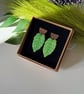 Leaf and Wooden Half Earrings  - Image 4