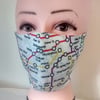 Handmade 3 layers underground reusable adult face mask.