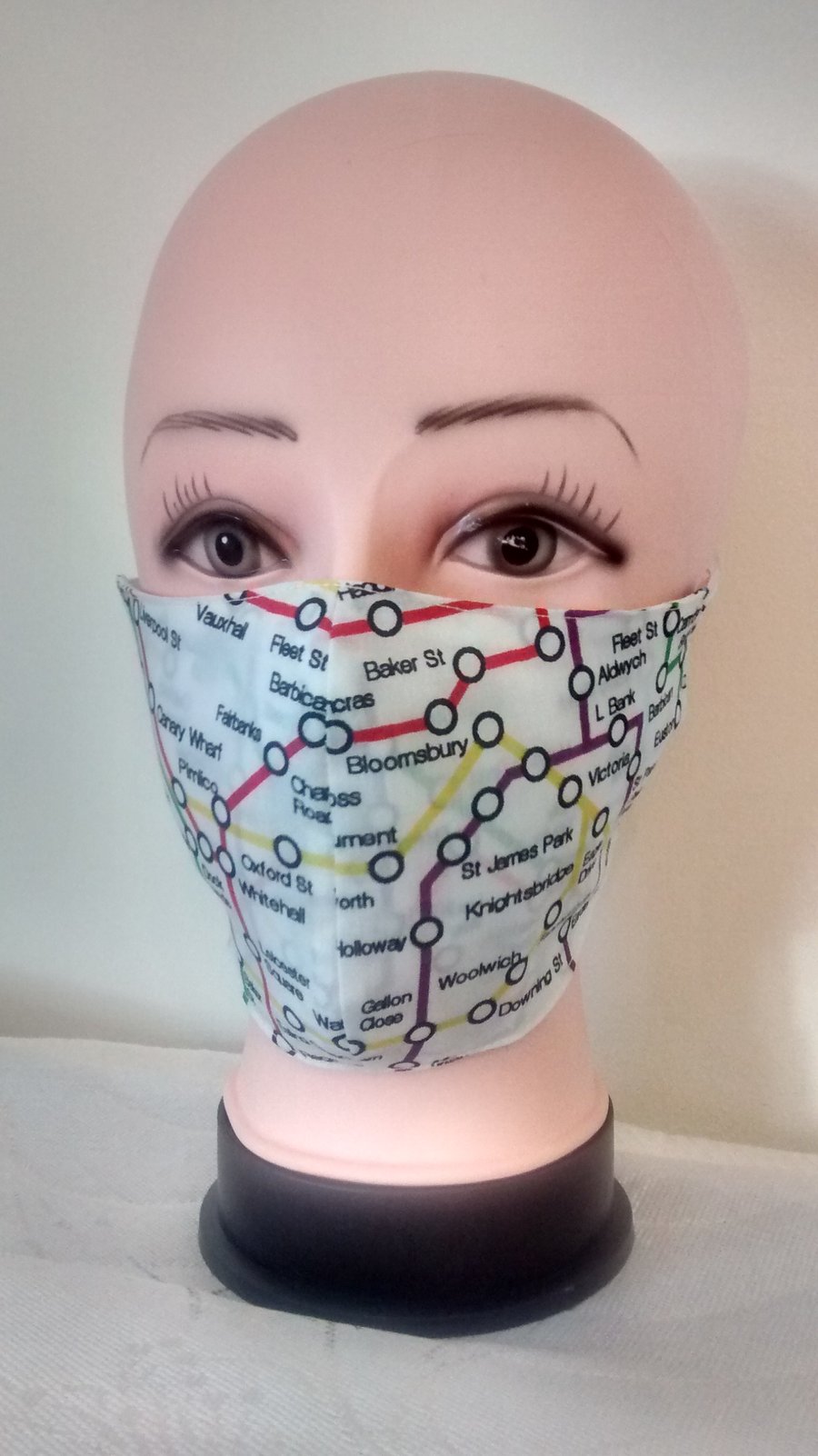 Handmade 3 layers underground reusable adult face mask.